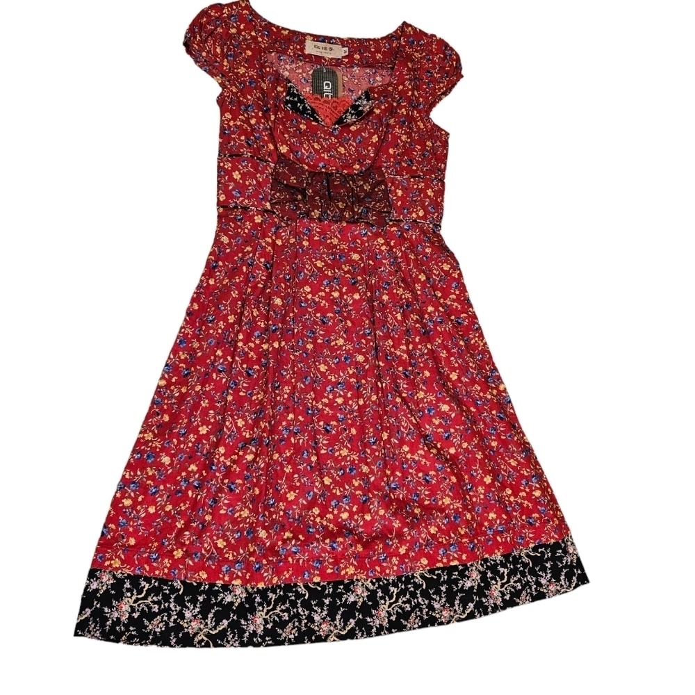 Red Floral Dress